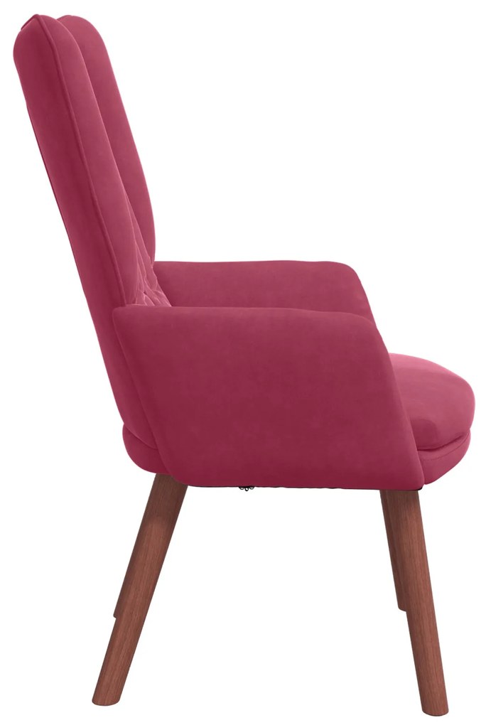 Poltrona Relaxante vidaXL Vermelha Veludo