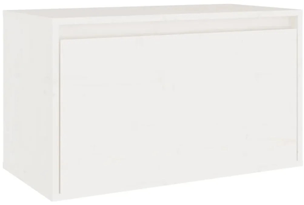 Móveis de TV 6 pcs madeira de pinho maciça branco