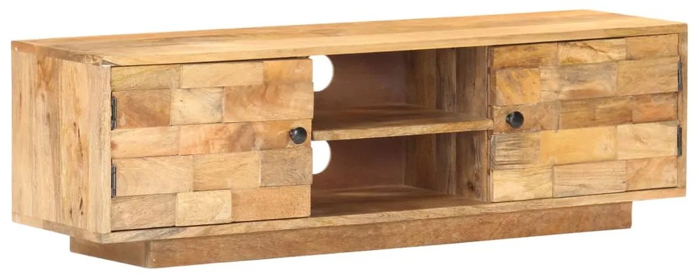 vidaXL Móvel de TV 116x30x35 cm madeira de mangueira maciça