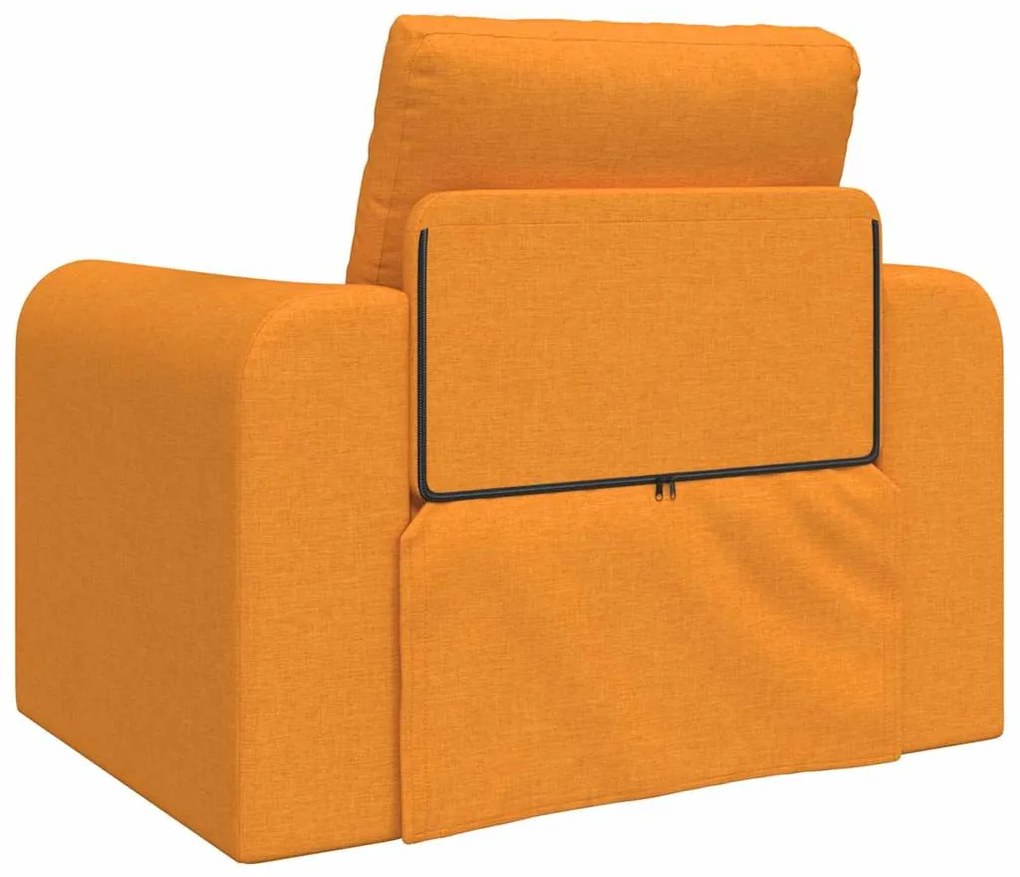 Sofá Cama de Chão 2-em-1 Amarelo Escuro 98x71x83 cm Tecido