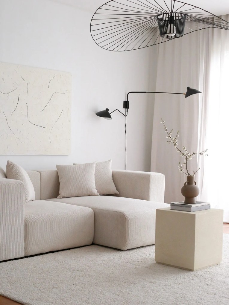 Sofá de Canto Yolo - Branco - 222cm x 89cm x 110cm