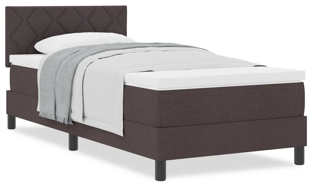 Cama Box com Colchão Castanha 100x200 cm Tecido