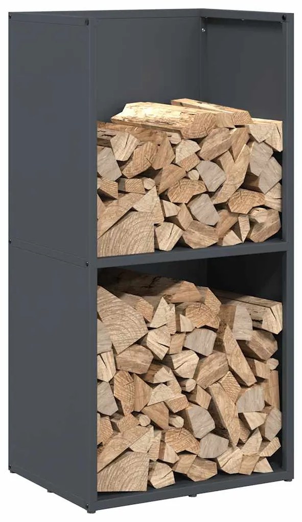 Suporte para lenha 40x30x80 cm aço laminado a frio antracite