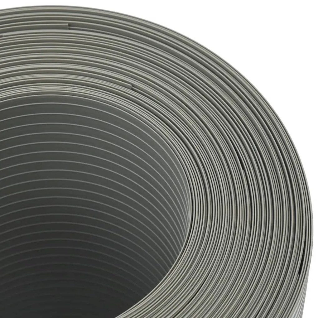 Telas privacidade p/ jardim 10 pcs 252,5x19 cm PVC cinza pedra