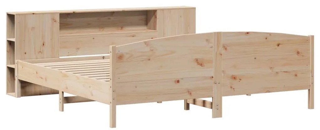 Cama com estante sem colchão 180x200 cm pinho maciço