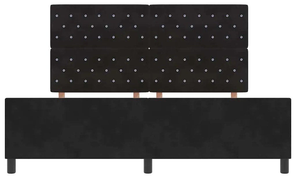 Cama vidaXL Preta 180x200 cm Veludo