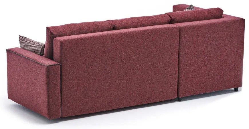 Sofá-Cama de Canto Ece – Vermelho Claret – 242x88x90 cm