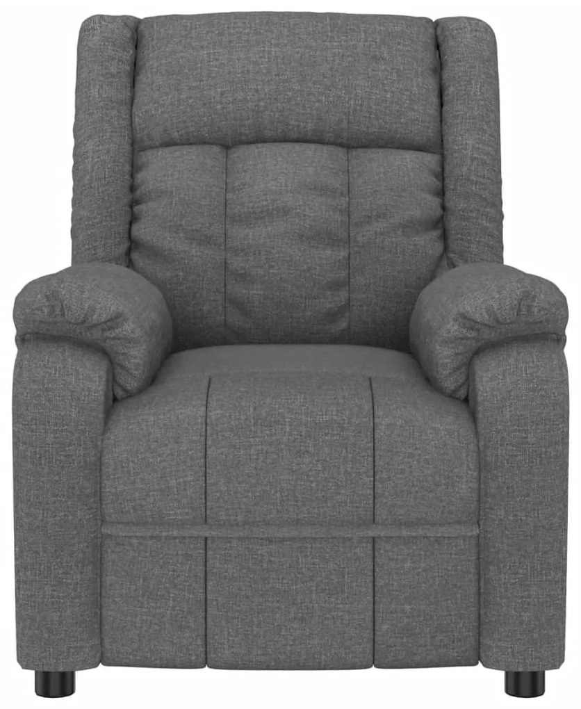Poltrona de massagens elétrica tecido cinza-escuro
