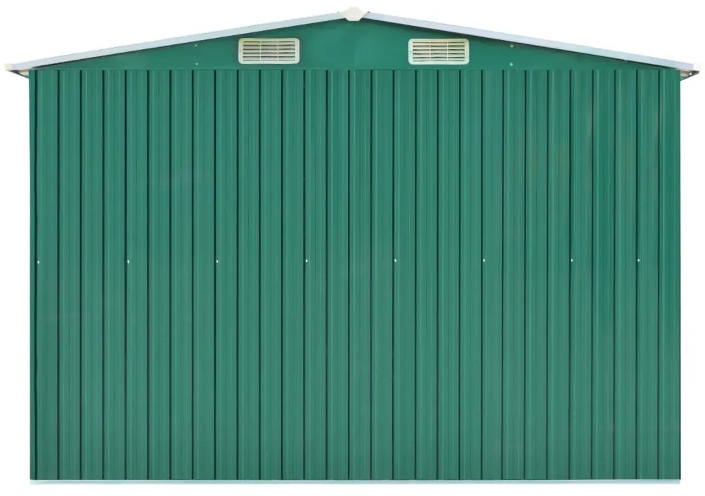 Abrigo de jardim 257x990x181 cm aço galvanizado verde
