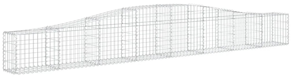 Cestos gabião arqueados 9 pcs 400x30x40/60 cm ferro galvanizado