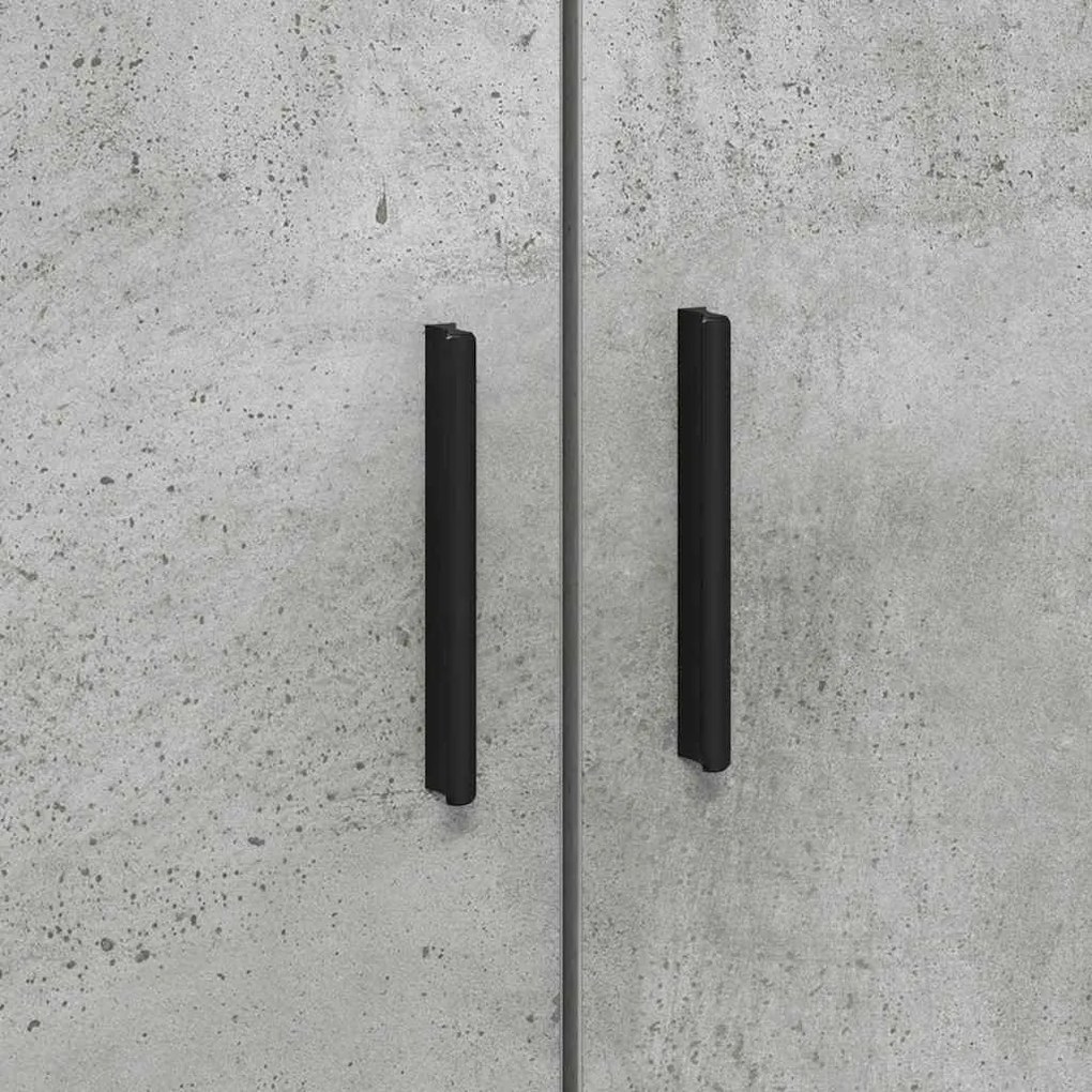 Estrutura de Cama de Armazenamento Cinza Concreto 100x200 cm