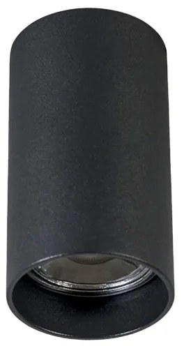 Conjunto de 4 focos de superfície modernos pretos 5,5cm GU10 50mm - Tuba