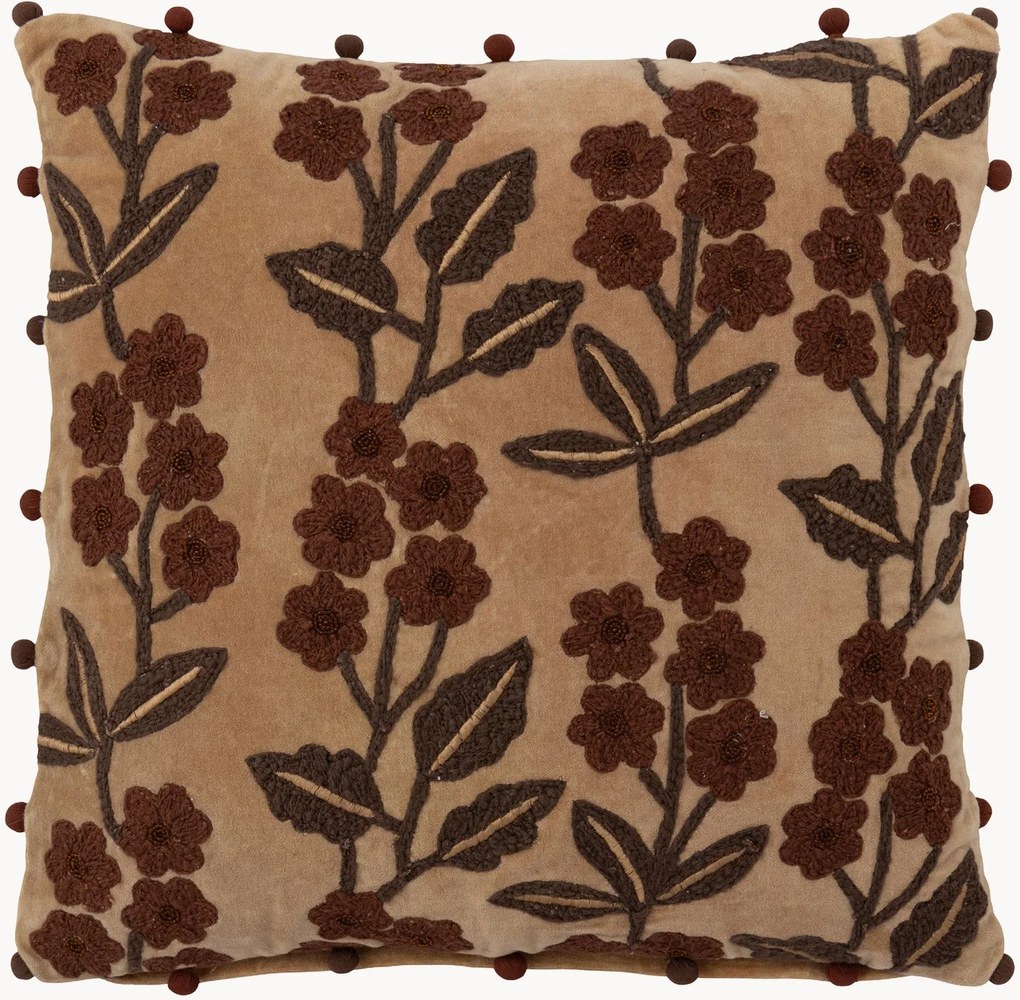 Almofada decorativa em algodão Flowers and Leaves