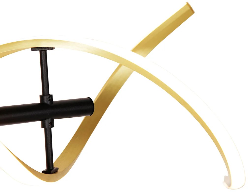 Candeeiro de suspensão dourado com LED regulável em 3 níveis de Kelvin - Henk Design