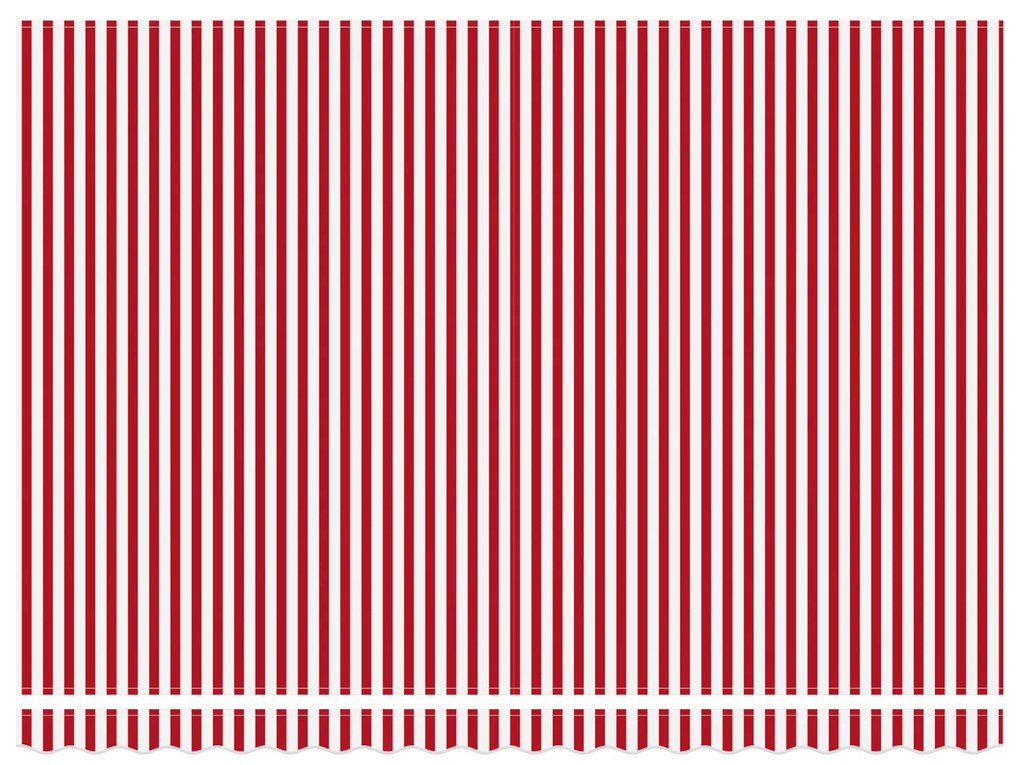 Toldo Retrátil Manual vidaXL Listrado em Vermelho e Branco 450x300 cm