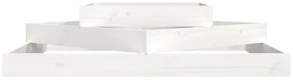 Vaso/floreira 112x112x27 cm pinho maciço branco