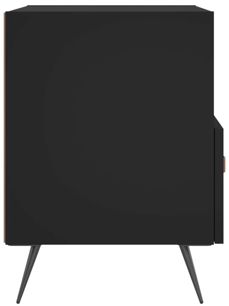 Mesas de cabeceira 2 pcs 40x35x47,5 cm deriv. de madeira preto