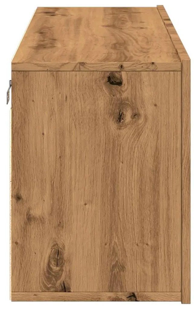 Móvel de parede para TV 100x30x41 cm carvalho artesanal
