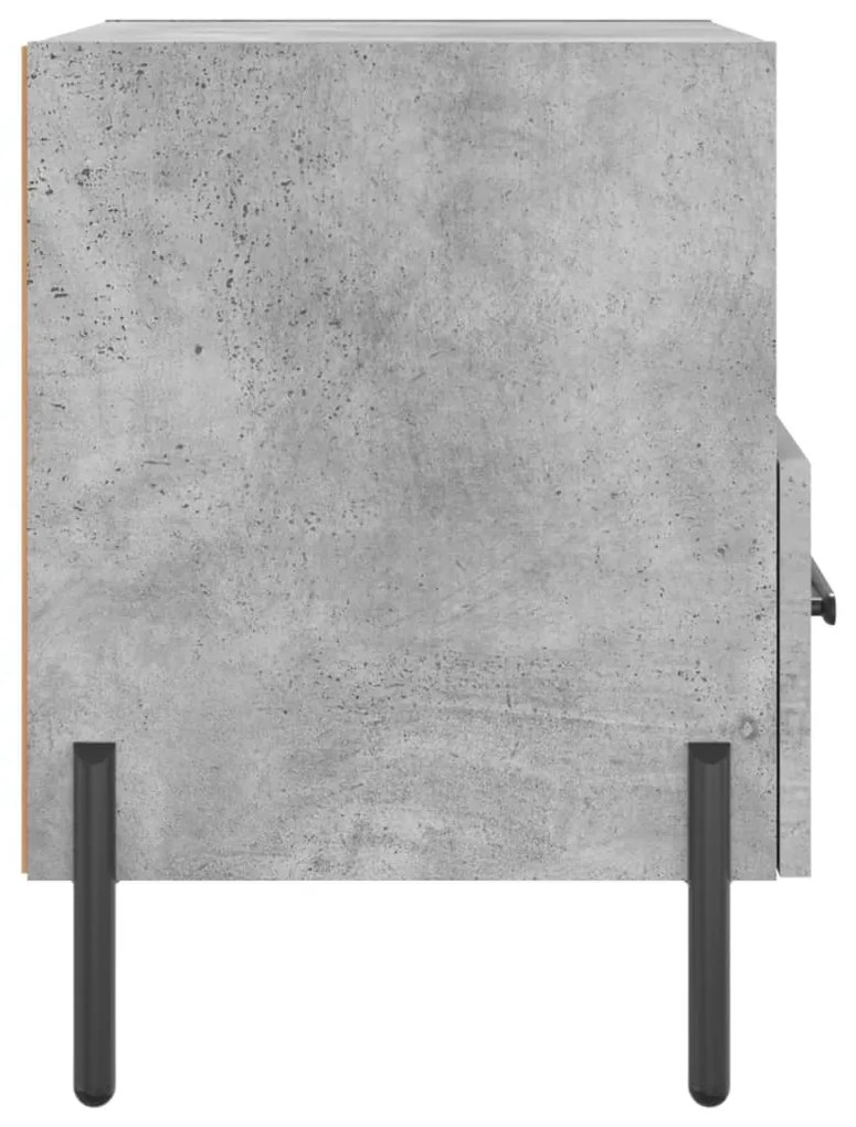 Mesas de cabeceira 2pcs derivados de madeira cinza cimento