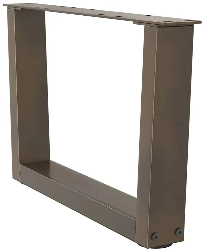 Pés para mesa de centro em formato de V, 2 peças, aço natural, 60x(30-