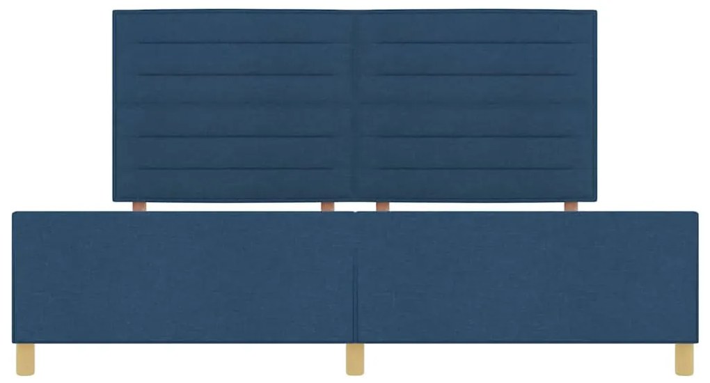 Cama vidaXL Azul 200x200 cm Tecido