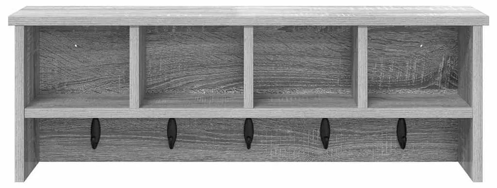 Cabideiro de Parede Sonoma cinzento 75 x 16 x 26 cm