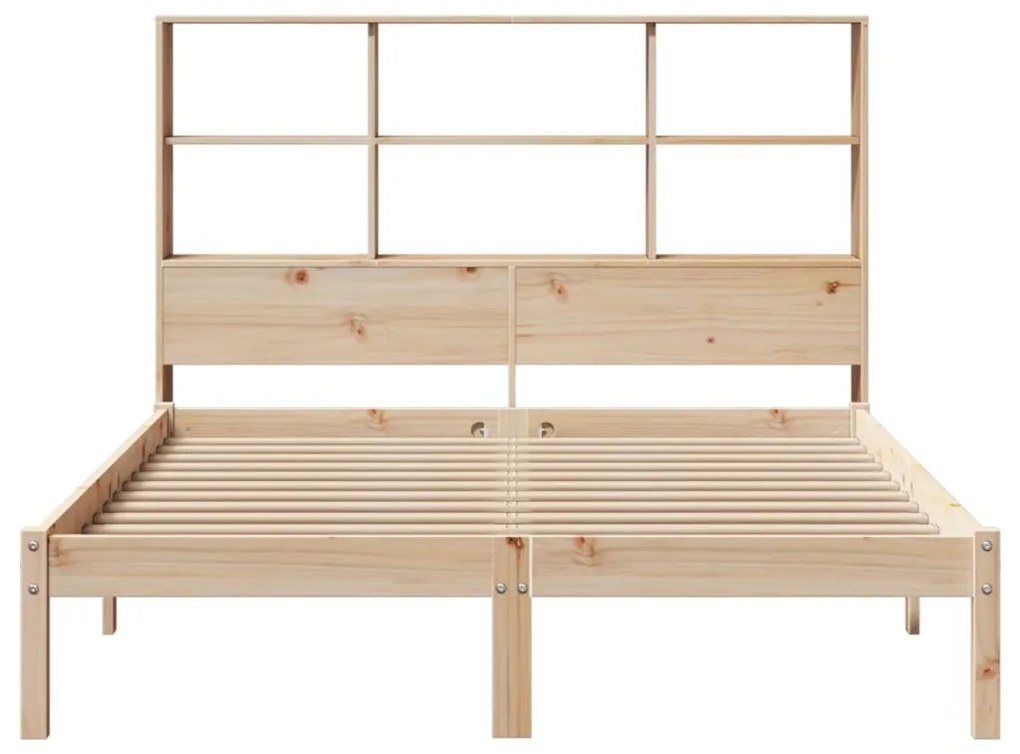 Cama com estante sem colchão 120x190 cm pinho maciço