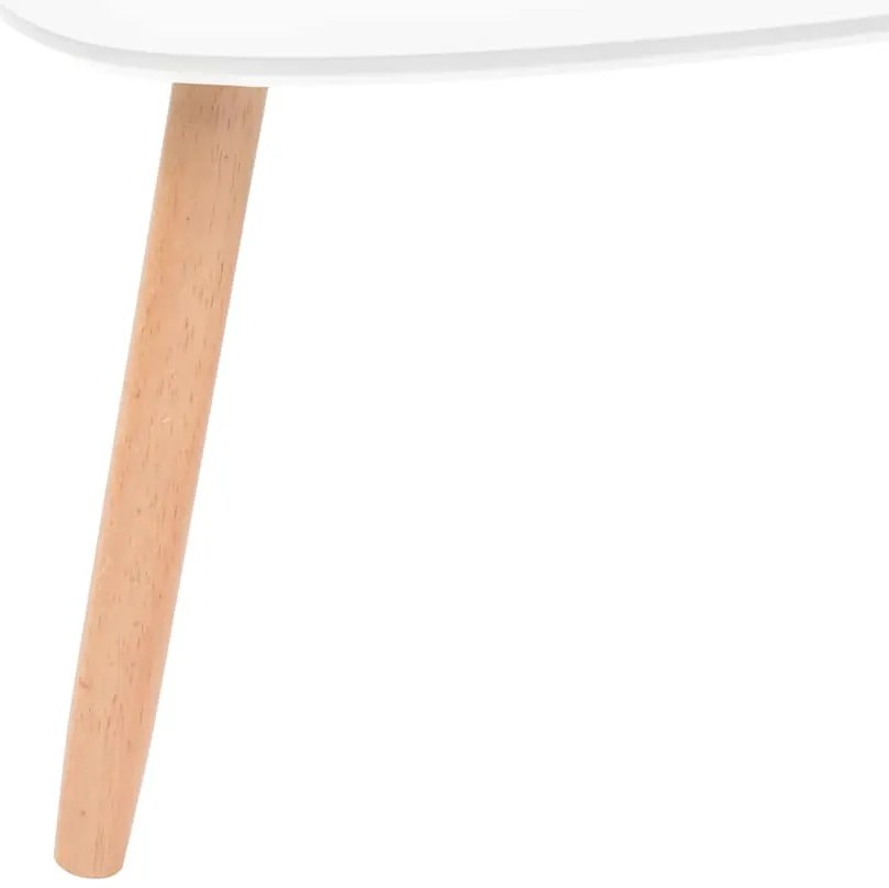 Conjunto mesas de centro 2 pcs pinho maciço branco