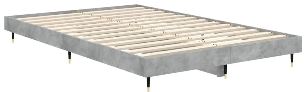 Estrutura de cama 120x190 cm derivados de madeira cinza cimento