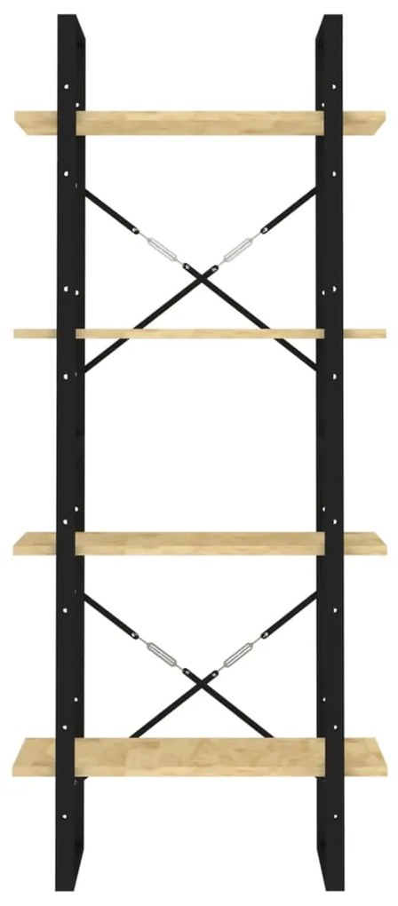 Estante com 4 prateleiras 60x30x140 cm pinho maciço castanho