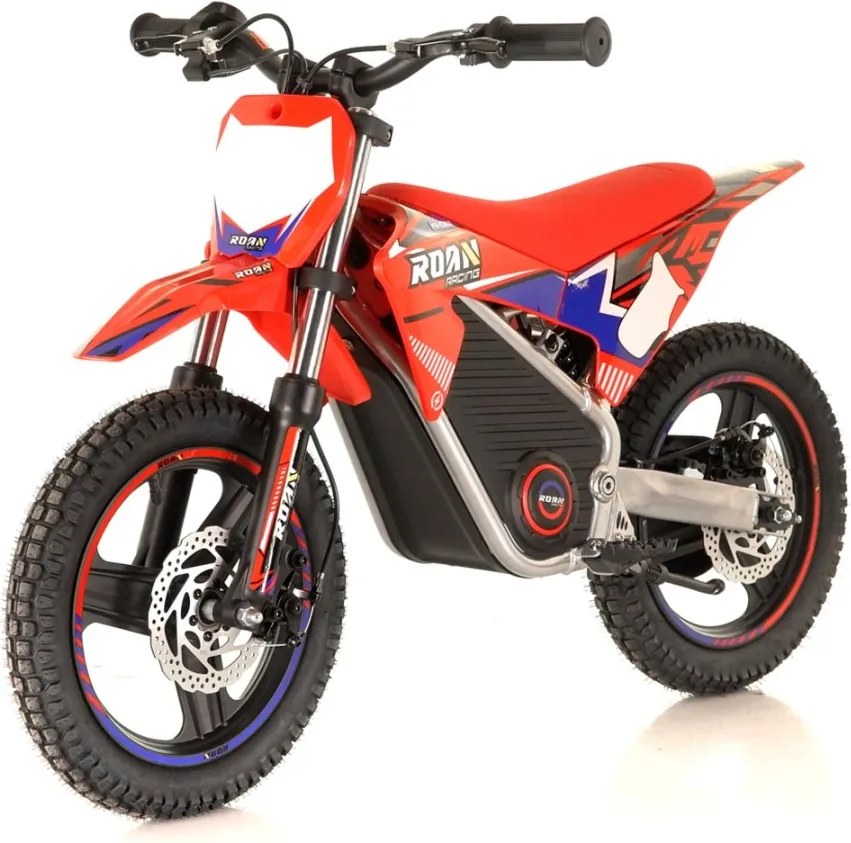 Mini moto elétrica para crianças Minicross electrica 350W 14/14" Warrior MX-E350 Velocidade até 30 km/h Com Limitador Vermelha