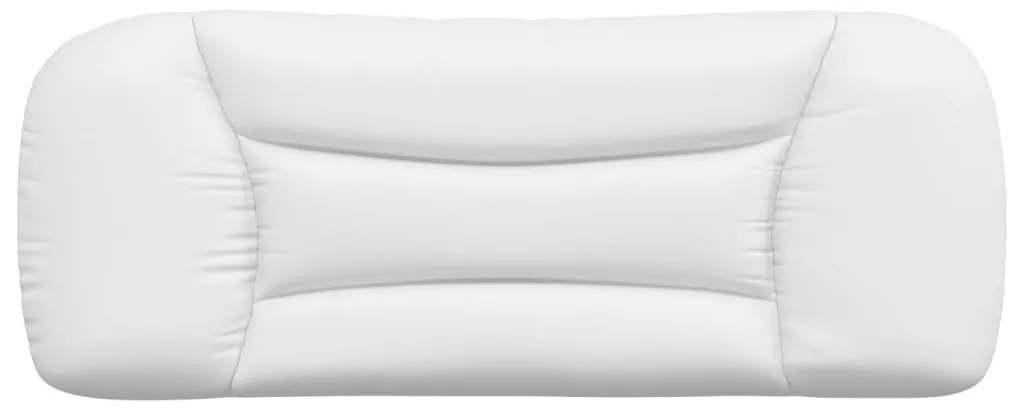Almofadão de cabeceira 100 cm couro artificial branco