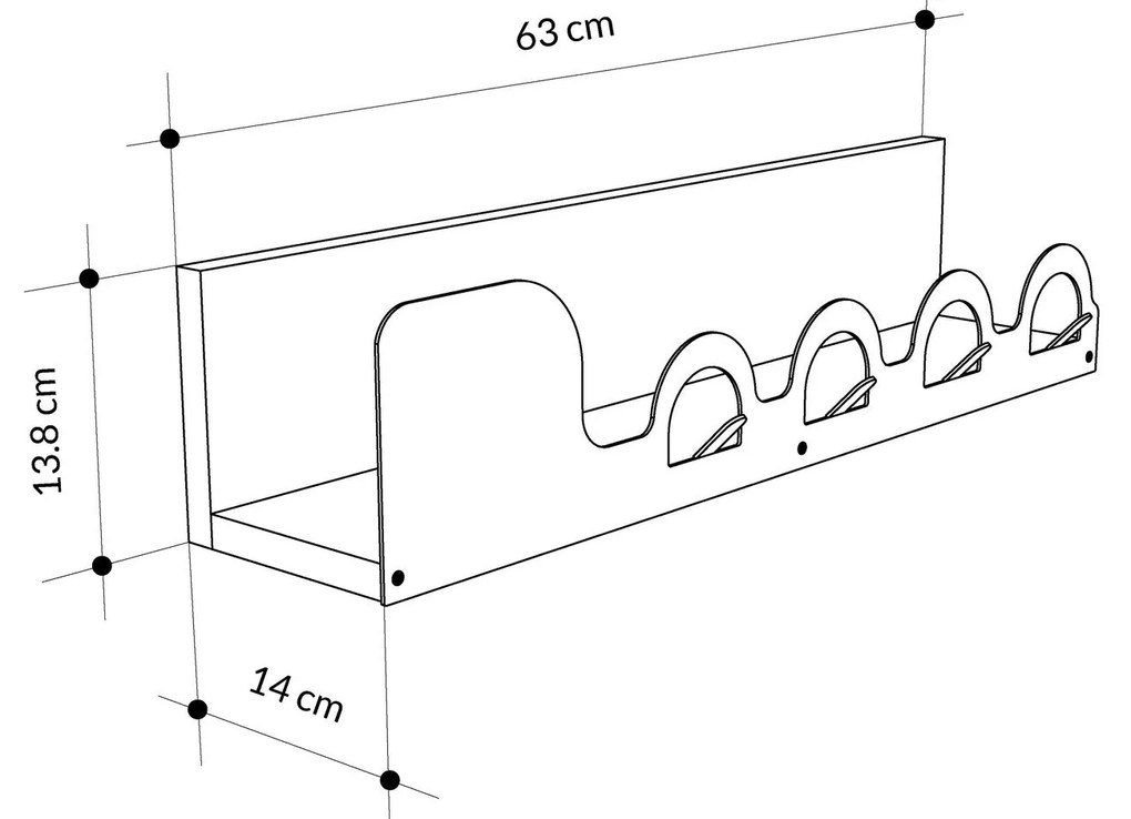 Aparador Damla – Nogueira – 105x85x30 cm
