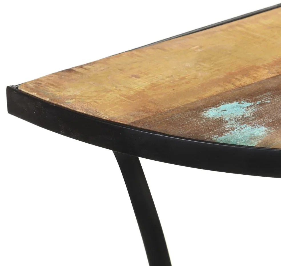 Mesa de apoio 110x40x77 cm madeira recuperada maciça
