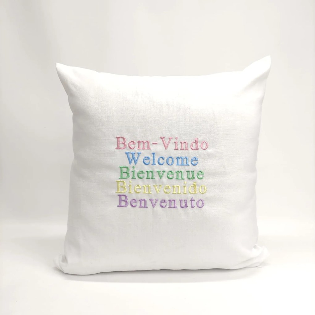 Fronha Almofada Decorativa Bem-Vindo