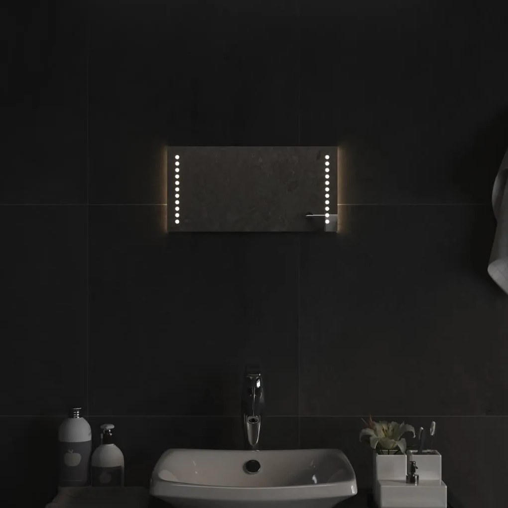 vidaXL Espelho de casa de banho com luzes LED 20x40 cm