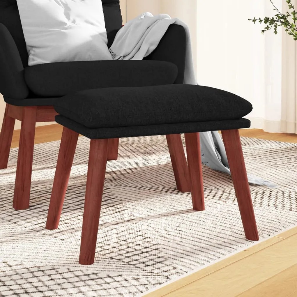 341463 vidaXL Apoio de pés 45x29,5x35 cm tecido preto