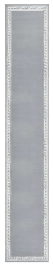 vidaXL Passadeira 80x500 cm polipropileno cinzento com padrão