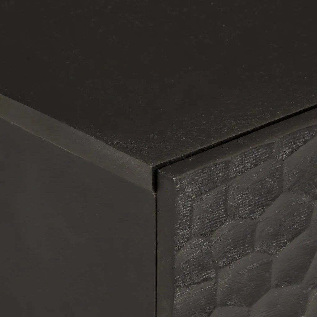 Mesa de cabeceira 50x33x60 cm madeira de mangueira maciça preto