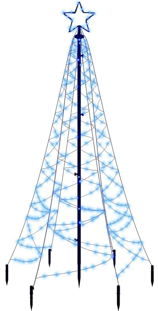 Árvore de Natal com espigão 200 luzes LED 180 cm azul