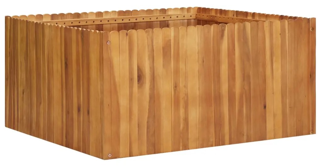 vidaXL Vaso/floreira de jardim 100x100x50 cm madeira de acácia maciça
