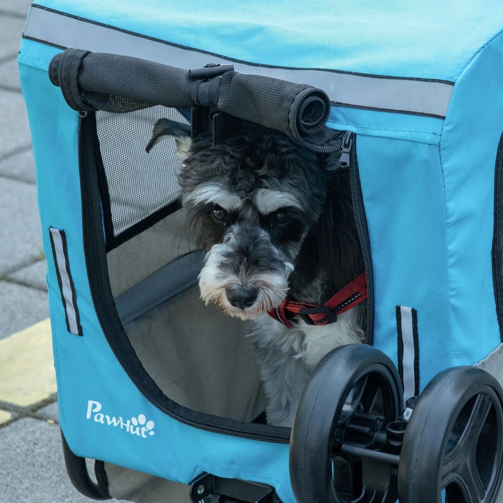 PawHut Reboque de Bicicleta para Cães 2 em 1 Carrinho para Animais de