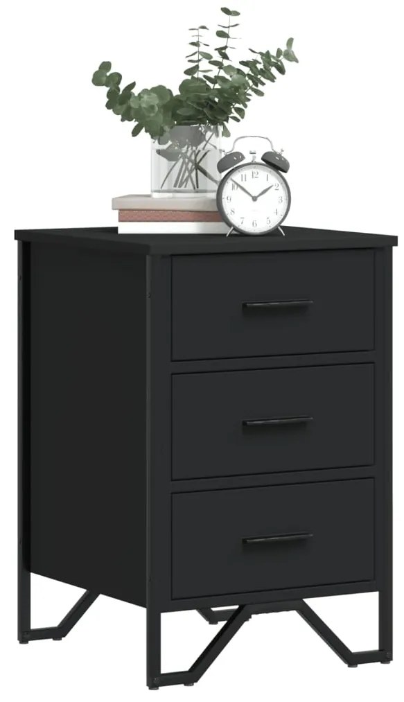 Mesa de cabeceira 40x41x60 cm derivados de madeira preto