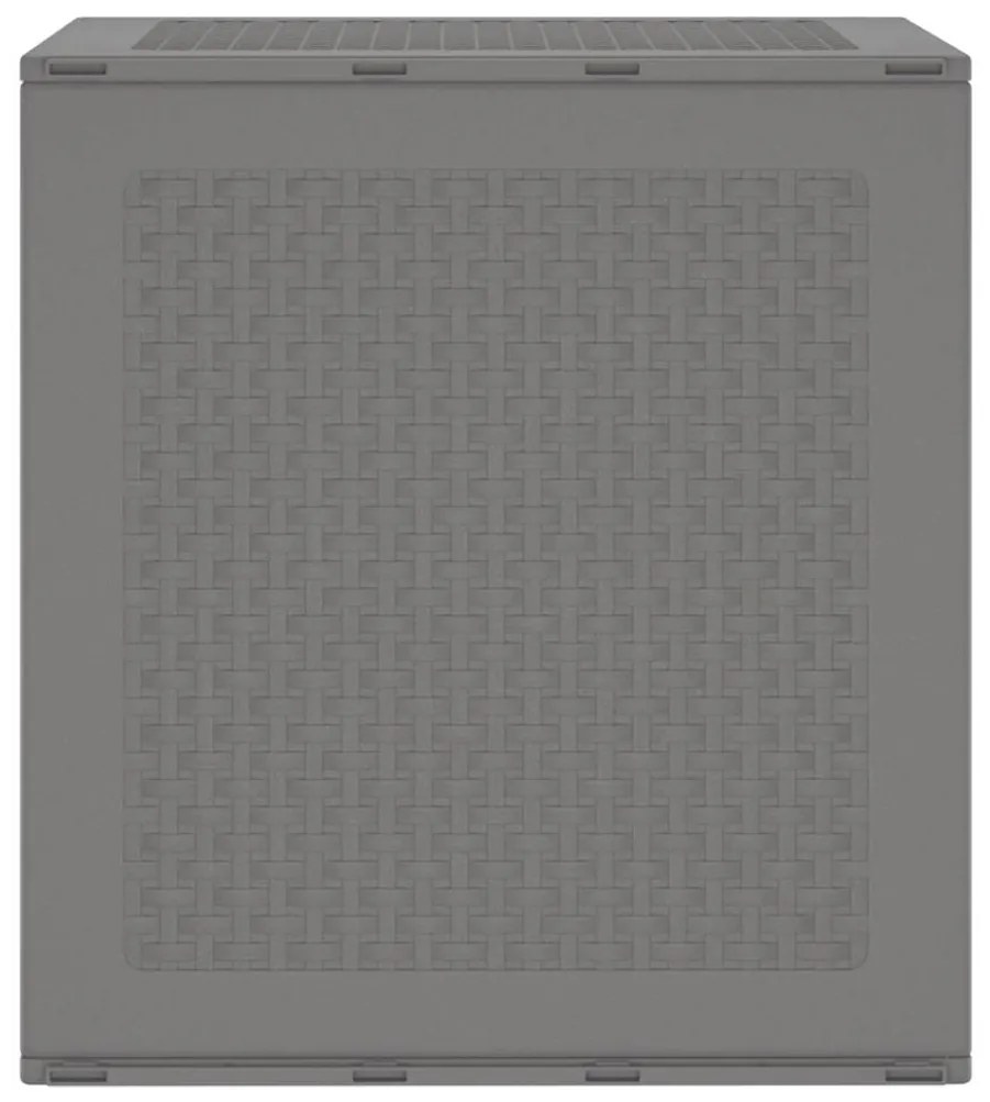 Caixa de Armazenamento para Jardim Cinzento-Claro 55x53x57 cm PP