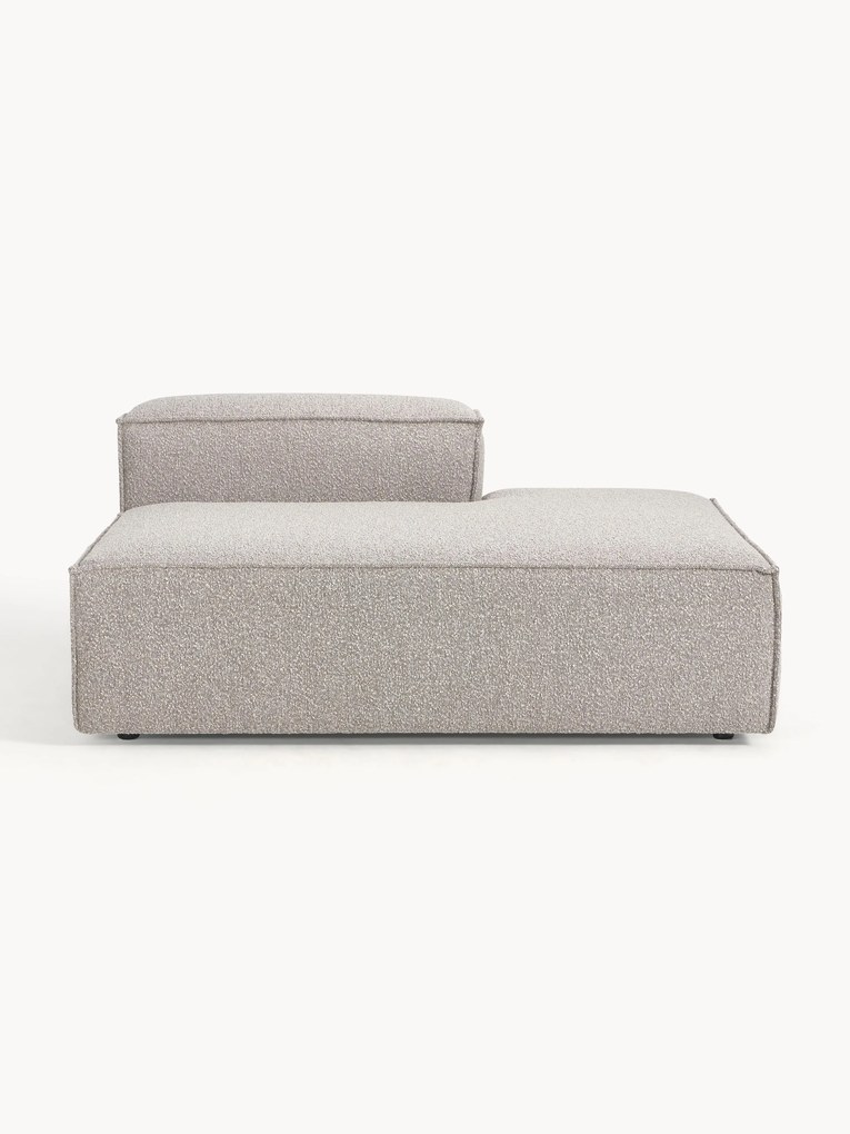 Módulo chaise longue em bouclé Lennon