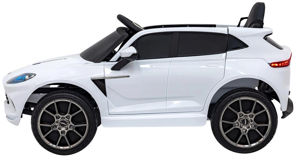 Carro elétrico para Crianças 12V 4x4 Aston Martin DBX Rodas de EVA, Assento de couro Branco