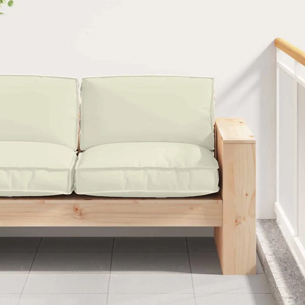 vidaXL Almofada de palete para assento Creme 80 x 80 x 12 cm
