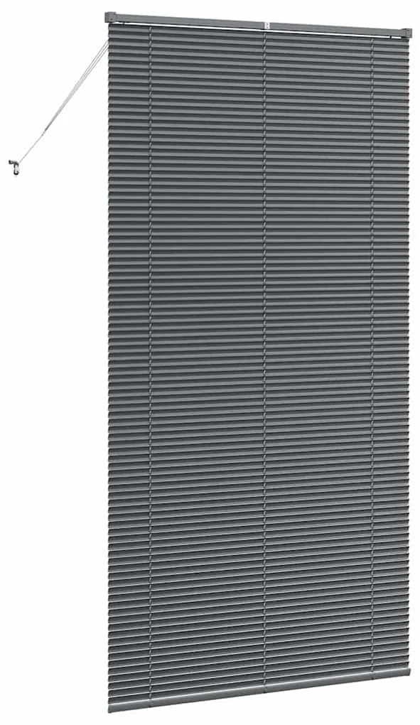 Persiana de Janela Cinzento-escuro 120 x 220 cm Alumínio