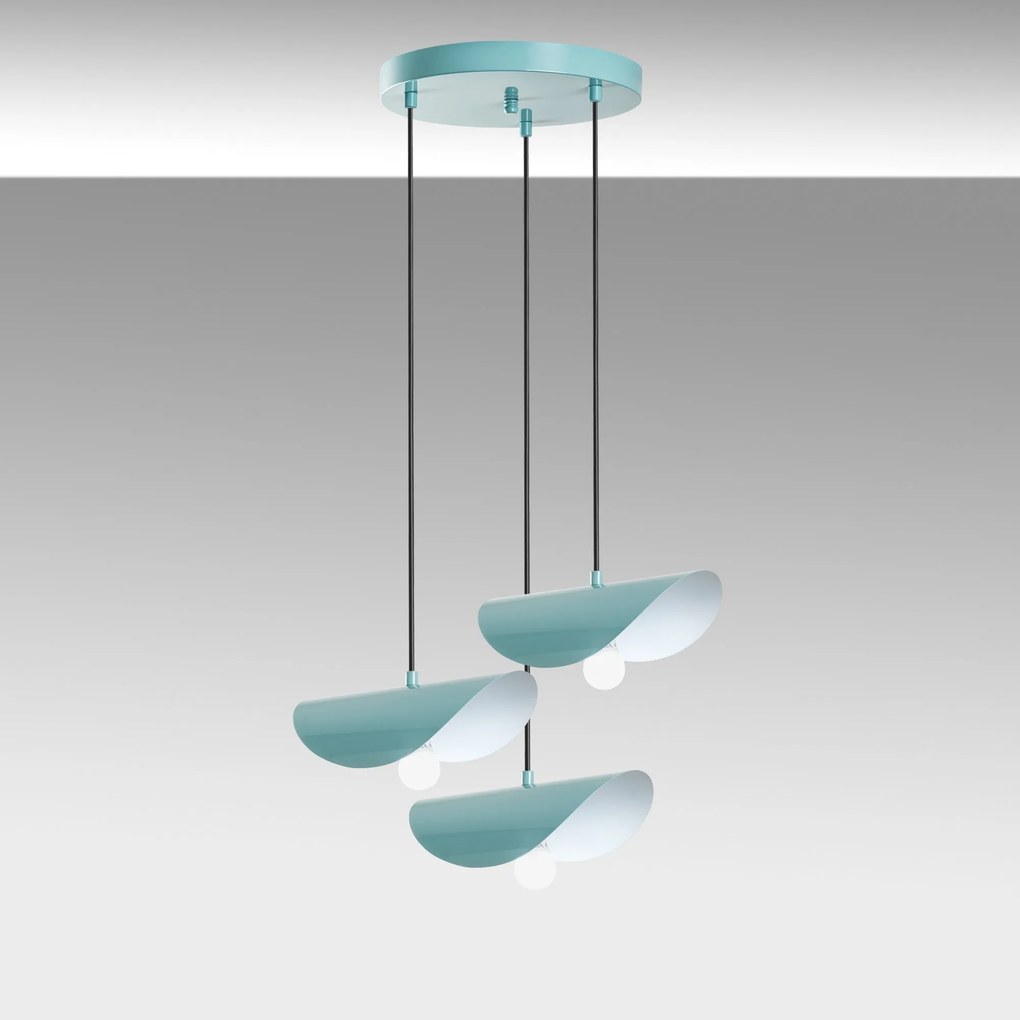 Chandelier Eger – Turquesa – Diâmetro 50 cm