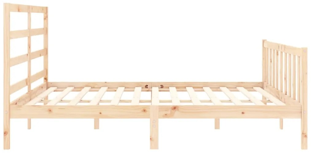Cama sem colchão 200x200 cm madeira de pinho maciça